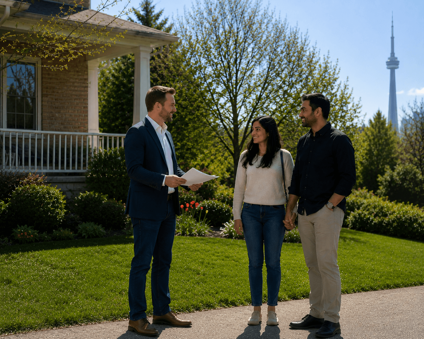 Real estate sold sign — successful closing